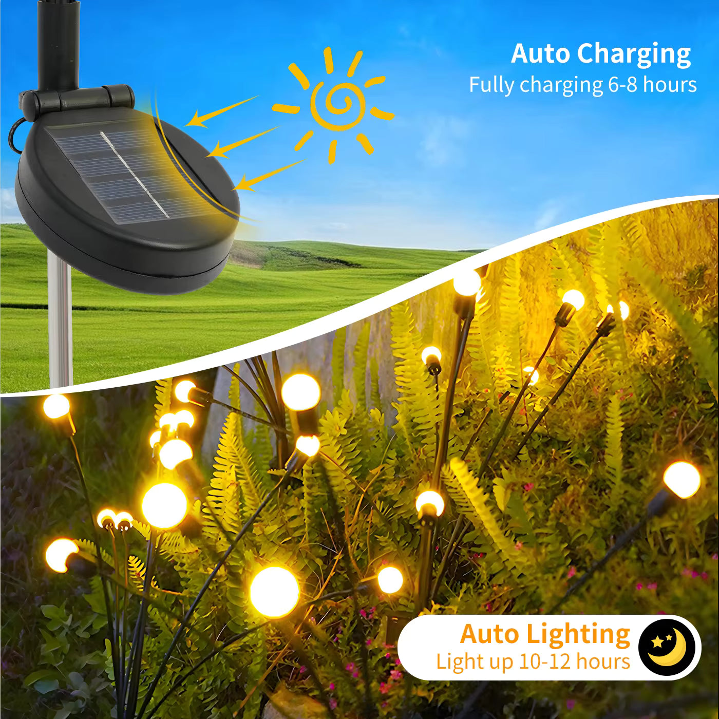 8-Head Solar Firefly Lights LED Solar Outdoor